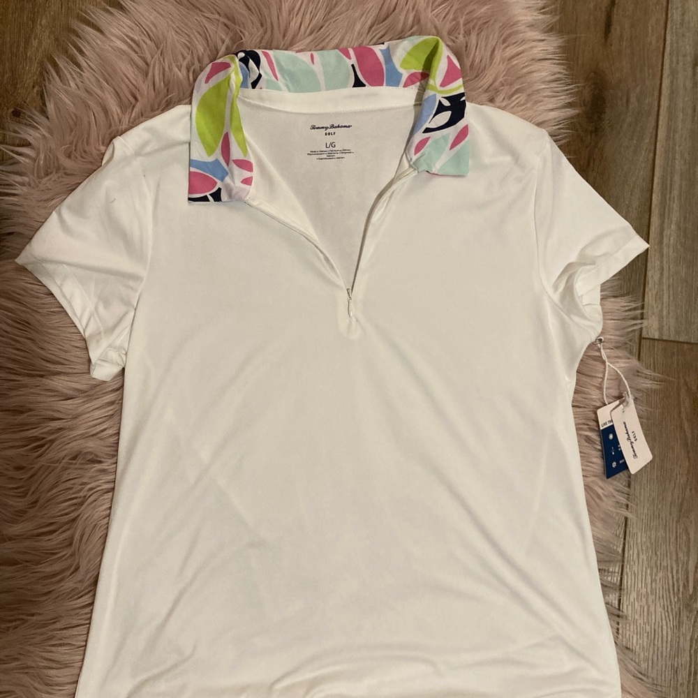 Tommy Bahama Golf Live The Active Life short sleeve top Size Large